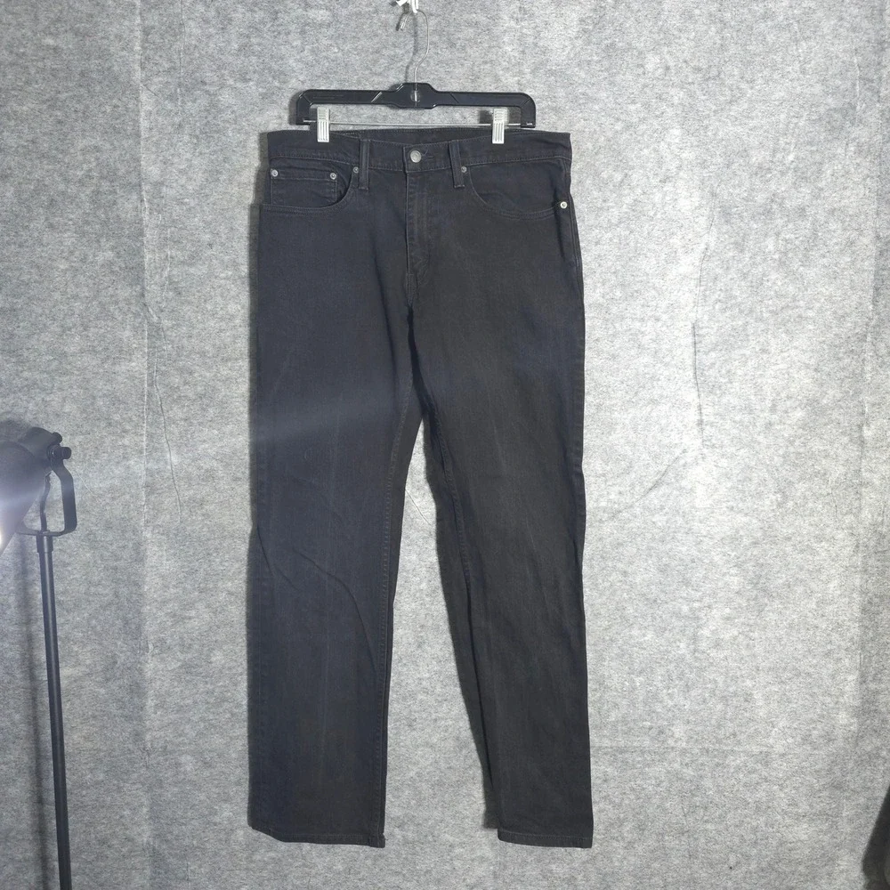 Levi's 559 Relaxed Straight Jeans Mens 34x34 Black Denim Stretch Mid Rise Pants